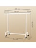 SONGMICS Kleiderständer Pataye in Mattweiß - (B)45 x (H)162.9 x (T)150 cm