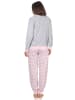 NORMANN Frottee Pyjama langarm Bündchen und Pinguin Stickerei - 50005 in Grau