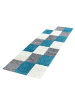 Hochflor Teppich Lux in Türkis