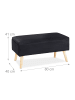 relaxdays Sitzbank in Schwarz - (B)80 x (H)41 x (T)40 cm