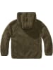 Brandit Kinder Fleecejacke/Fleecepullover "Kids Teddyfleece Jacket Hooded" in Grün