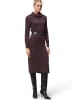 Zero  Strickkleid mit Gürtel in Chocolate Plum