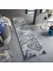 KADIMA DESIGN Luxuriöser Wohnzimmer Teppich mit metallischer Marmorierung in Blau-Grau