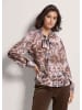 MADELEINE Hemdbluse mit Unikat-Print in espresso / multicolor