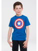 Logoshirt Kinder Organic T-Shirt Marvel Comics in blau