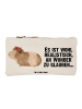 Mr. & Mrs. Panda Schminktasche Meerschweinchen Weisheit mit Spruch in Weiß