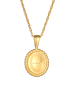 Elli Halskette 925 Sterling Silber Oval in Gold