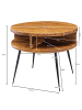 KADIMA DESIGN Couchtisch Massivholz / Metall 60x45x60 cm Tisch Wohnzimmer