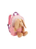 Nici Rosa Rucksack mit Plüschtier Hase, rosa, ab 3 Jahre