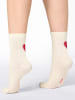 Nur Die  Basicsocken Good Vibes in HERZ ROT