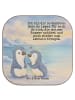 Mr. & Mrs. Panda Tisch-Untersetzer Pinguine trösten Design mit S... in Weiß