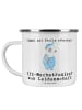 Mr. & Mrs. Panda Camping Emaille Tasse Kfz-Mechatroniker Leidens... in Weiß