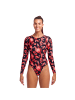 Funkita Acacia Rose langarm Badeanzug in schwarz