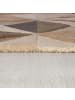 KADIMA DESIGN Wollteppich 3D Geometrisch, Wohnzimmer in Braun-Beige