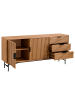 home24 home24 Skandinavisches Sideboard aus edlem Echtholzfurnier mit 2 Türen Kommoden in Eiche