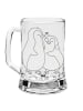 Mr. & Mrs. Panda Gravur Bierkrug Pinguine Einschlafen ohne Spruch in Transparent