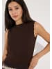 More & More schmales Rippentop, Wellenkante in brown