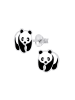 schmuck23 Silber Ohrringe 925 Panda Bär 0,7 cm x 0,8 cm
