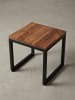 KADIMA DESIGN Beistelltisch 45x40x45 cm Sheesham Massivholz / Metall