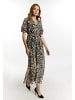 faina Damen Kleid Mit Zebra-Print in Beige Schwarz