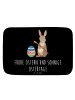 Mr. & Mrs. Panda Duschmatte Hase Eier Malen mit Spruch in Schwarz