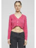 Urban Classics Urban Classics Damen Ladies Cropped Feather Cardigan in hibiskus pink