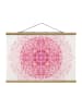 WALLART Stoffbild - Mandala Aquarell Ornament pink in Pink