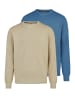 Redmond Pullover Basic in Blau / beige