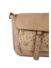 IZIA Damen Ledertasche Mit Nieten in Beige