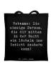 Mr. & Mrs. Panda Strandtasche Spruch Hebamme Lächeln mit Spruch in Schwarz