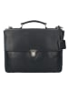 Leonhard Heyden Roma Aktentasche Leder 37 cm Laptopfach in schwarz