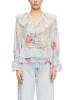 comma Bluse in hellblau mehrfarbig