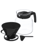 Vivalto Glaskanne mit Filter und Deckel, 1,2 l in Schwarz, 12,5 x 18 x 23 cm