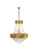 Beliani Kronleuchter KARSA in Gold/Transparent - (W) 70 x (H) 150 x (L) 70 cm