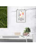 Mr. & Mrs. Panda Plakat Pinguin Pommes mit Spruch in Grau Pastell