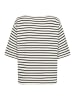 Soaked in Luxury Sweatshirt SLIngina Baggy fit in White and Black Stripe