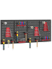 HOMCOM Werkzeugwand-60L x 40B x 2H cm-Schwarz+Rot