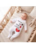 TupTam Baby Strampler Set mit Spruch in rot/weiß