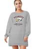 Snoopy The Peanuts Snoopy Nachthemd Schlafshirt Pyjama Langarm Oberteil in grau