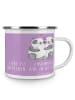 Mr. & Mrs. Panda Emaille Tasse Liebe Flitterwochen mit Spruch in Lavendeltraum