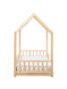 Beliani Kinderbett COSSAYE in Braun - (W) 98 x (H) 161 x (L) 208 cm