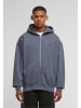 PEGADOR PEGADOR Zip-Kapuzenpullover in washed shadow blue