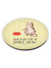 Mr. & Mrs. Panda Rund Magnet Katze Fressen mit Spruch in Gelb Pastell