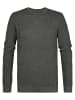 Petrol Industries Strukturstrickpullover aus Baumwolle ironstone in Grün