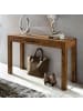 KADIMA DESIGN Konsole Massivholz | Sheesham, 120x40cm, Schublade, Landhaus in Braun