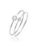 Elli Ring 925 Sterling Silber Ring Set in Silber