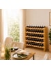 relaxdays Weinregal in Natur - (B)85 x (H)68 x (T)25,5 cm