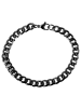 Adeliás Herren Armband – Panzerarmband aus Edelstahl 21 cm in schwarz