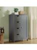 VASAGLE Badezimmerschrank Sofie in Dunkelgrau - (B)30 x (H)82 x (T)55 cm