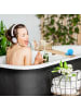 relaxdays Badewannenablage in Natur - (B)70 x (H)6 x (T)22 cm